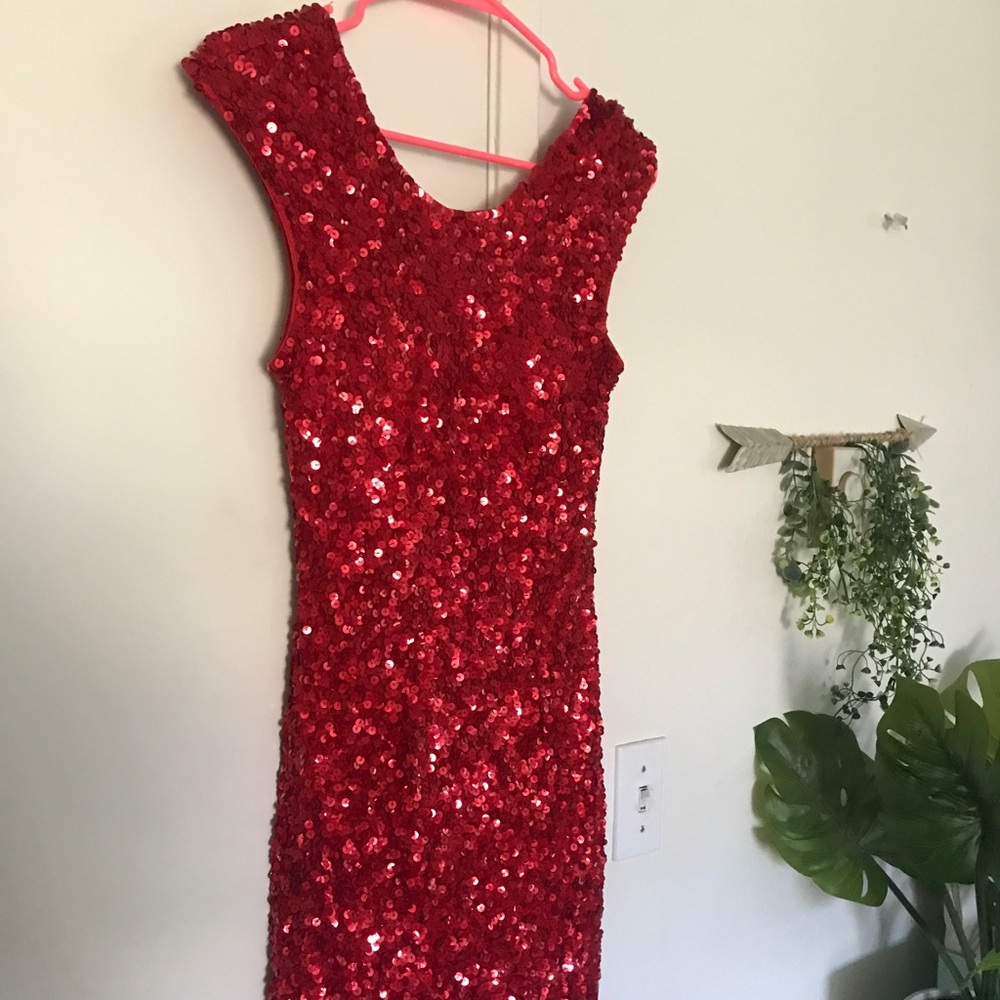 Sequin dress with liner underneath!